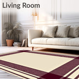 Tartan Plaid Design Cottage Checkered Welcome Entry Accent(Ivory)