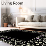 Fairy Tale Blossom Swirl with Delicate Bug Ornamentation (Black)