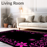 Botanical Flourish with Stylized Floral Vine (Pink)