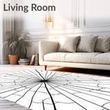 Haunted Cobweb Mystical Bathroom Floor Spooky Night Enchanted(Black)