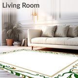 Whispering Ferns Scrollwork with Subdued Botanical Embellishments (Green)