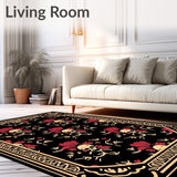 Gothic Skull Botanical Floral Motif Dark Academia (Black)