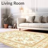 Beige Ivory Krystin Medallion Style Area(Ivory)