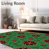 Heritage Holly Berry Vine Interlocking Medallion Ornament(Green)