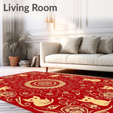 Mystical Cat Spirit Halloween Floral Arch Doorway Autumn Theme(Red)