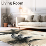 Elegant Deck with Artistic Palm Frond Print in Contrasting Colors(Beige)