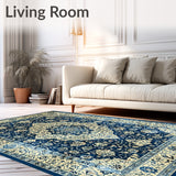 Heritage Collection Faded Area with Ornate Design(Blue)