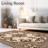Heritage Arabesque Scroll with Symmetrical Filigree Detailing(Beige)