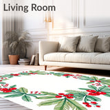 Frosted Evergreen Sprig Arrangement with Berry Detailing(Green)