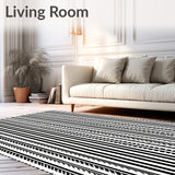 Classic Checkered Featuring Crisp Black and Contrasts(Black)