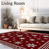 Jolly Yuletide Celebration Enchanted Snowfall Decorative Accent(Red)