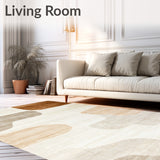 Rustic Charm Collection Area Natural Beige Brown Abstract(Beige)
