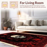 Macabre Skull Duo Witchy Home Decor Spooky Black(Red)