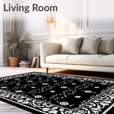 Elegant French Provincial Floral Vine Scrollwork(Black)