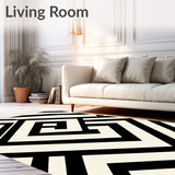 Abstract Chevron Zigzag Herringbone Monochrome(Black)