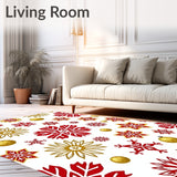 Enchanted Flurry with Interlocking Festive Motifs(Red)