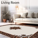 Old World Ornamental Featuring Symmetrical Interwoven Accents(Ivory)