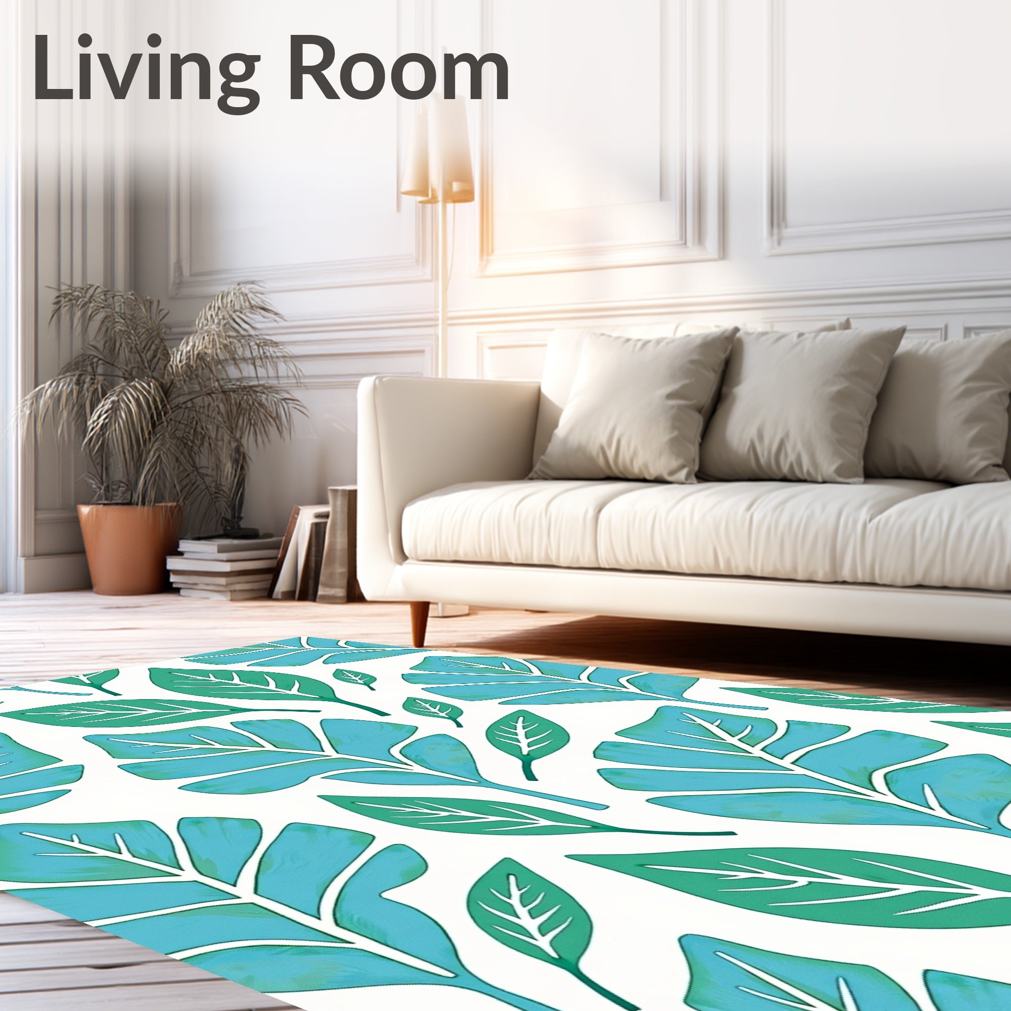 Botanical Dreamscape with Flourishing Leaf (Blue) - ODIKA