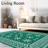 Festive Snowflake Accent Floor Decoration Holiday Entryway Welcome(Green)