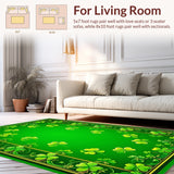 Contemporary Abstract Green Shapes(Green)