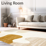 Artistic Palomino Beige Abstract Area Modern Animal(Beige)