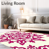 Medallion Vintage Distressed Intricate Bohemian Chic Treasure (Pink)