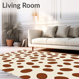 Rustic Ranch Spotted Area with Natural Hide Design(Brown)