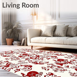 Twinkling Snow Globe Inspired with Charming Frosty Figure Artwork(Red)