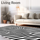 Classic Zebra Inspired Striped Handwoven Entry Collection(Black)