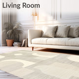 Beige Serenity Area Modern Curved Lines & Natural Aesthetic(Beige)
