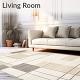 Beige Abstract Geometric Lines(Beige)