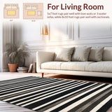 Chic Black and White Geometric Handcrafted Design for Modern Decor(Black)