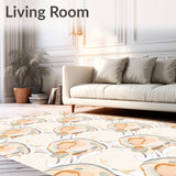 Elegant Interlocking Medallion Abstract Artisan Crafted(Beige)