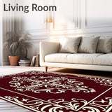Ornate Damask Baroque Style Holiday Elegance Interior(Brown)