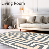 Symmetrical Maze Labyrinth Architectural(Gray)