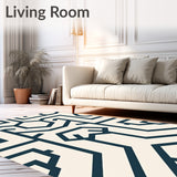 Modern Hexagonal Maze Design with Contemporary Flair(Black)