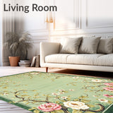 Floral Inspired with Non Slip Backing and Boho Charm(Green)