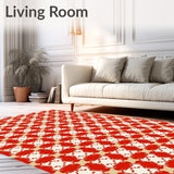 Harvest Plaid Checkered Interlocking Autumn Tartan Design(Red)