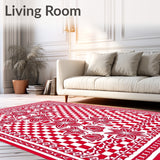 Frosted Interlocking Checkered Holiday Mosaic(Red)