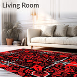 Festive Snowflake Area Holiday Winter(Red)