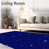 Celestial Night Sky Twinkling Constellation Decorative Floor (Blue)
