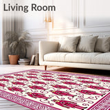 Classic Wooden Guard Spiral Arrangement Non Slip Backing Surface(Pink)