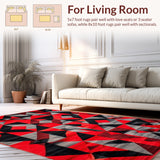 Avant Garde Interlocking Triangular with Layered Depth(Red)