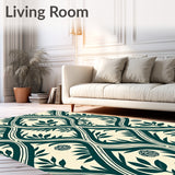 Elegant Botanical Symphony Featuring Abstract Leaf (Beige)