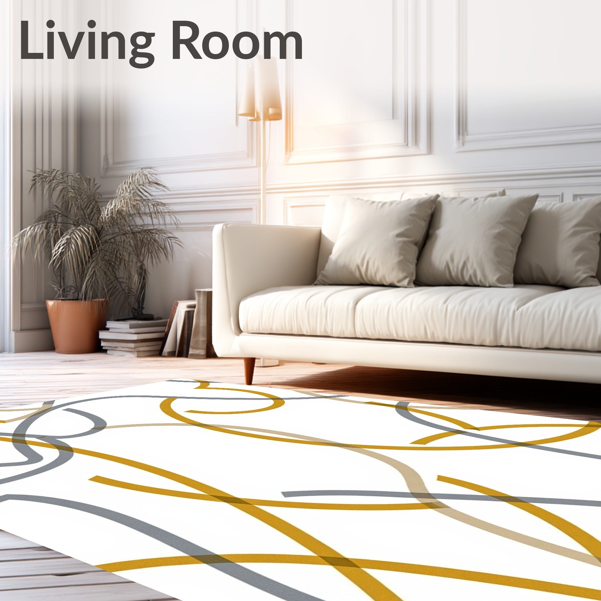 Celestial Pathway Modern Interlocking Arch Motif Urban Luxe Statement (Gold) - ODIKA