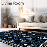 Anchor Nautical Wave with Compass Rose Design (Black)