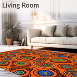 Trendy Boho Ethnic Mosaic Eclectic Patchwork (Orange)