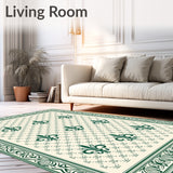 Chic Interlocking Chevron with Classic Fleur de Accents(Beige)