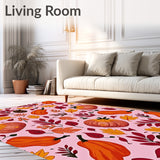 Autumnal Splendor Gourd Leaf Tapestry Celebration(Pink)