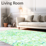 Cloudburst Contour Abstract Swirl Dreamscape Design(Green)